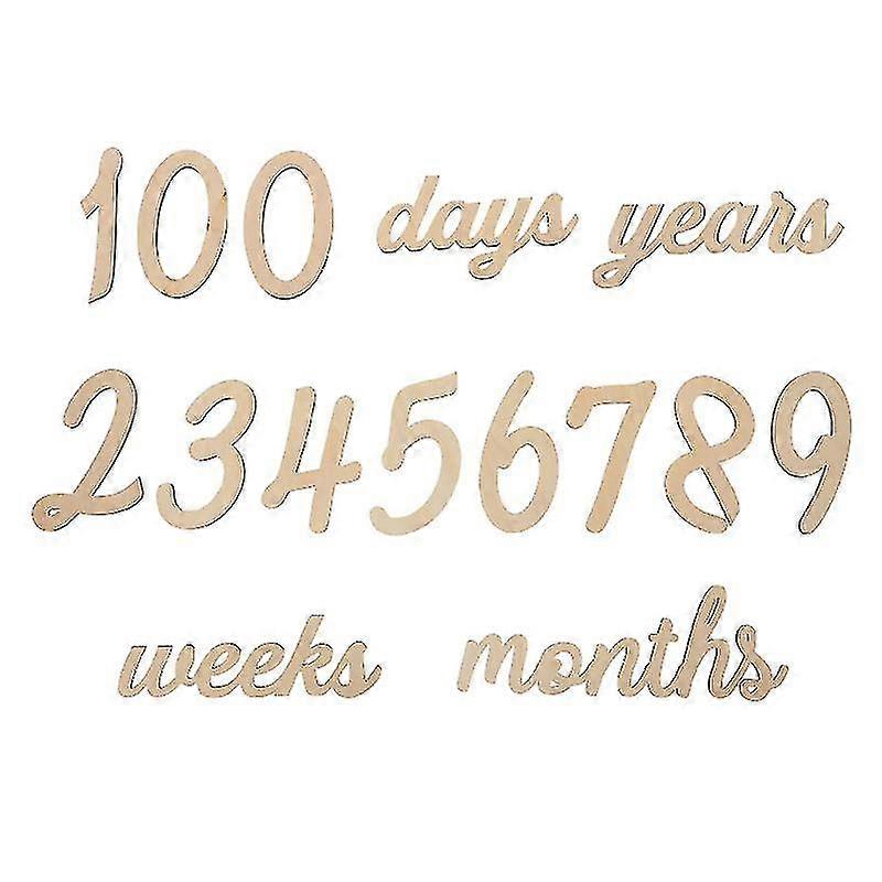 1set Wooden Milestone Numbers