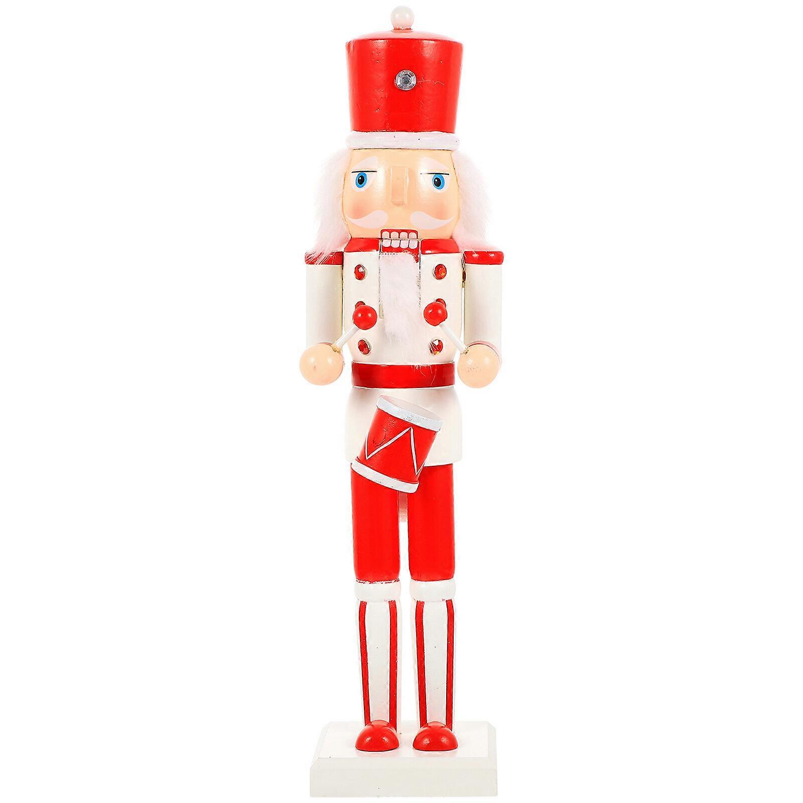 Christmas Soldier Nutcracker Ornament Xmas Puppet Decor Desktop Nutcracker Ornament