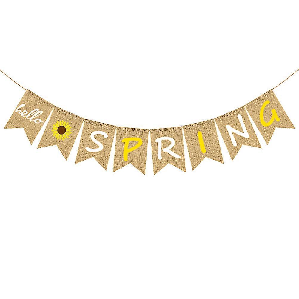1 Set Weihnachtsfeier Fischschwanz Flagge Creative Hello Spring Banner Leinen Banner