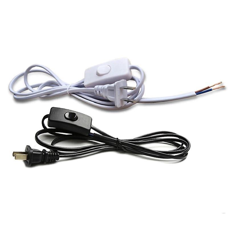 5Pcs/ Lot 1.8m Ac Power Cord On/off Button Switch Power Cord Two-pin Eu Plug Cable Extension Cords Us Type Adapter