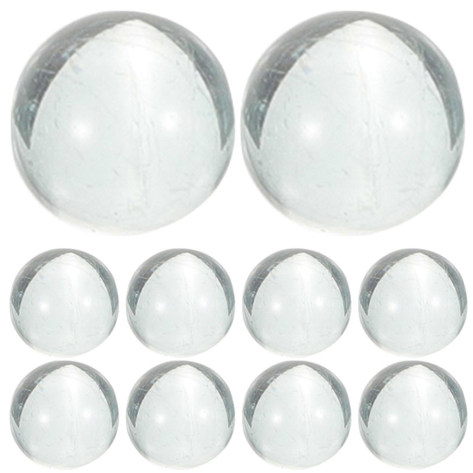 10pcs klare Glasmurmeln runde Marmorperlen transparente Vasenfüller dekorative Glaskiesel