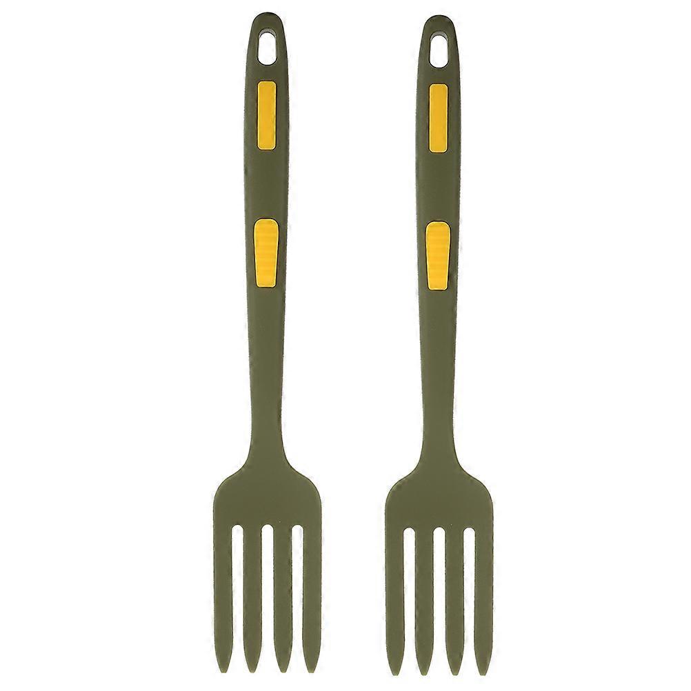 2 Pcs Grill Accesories Cooking Utensils Dinner Fork Mashes Food Fork Flexible Fork