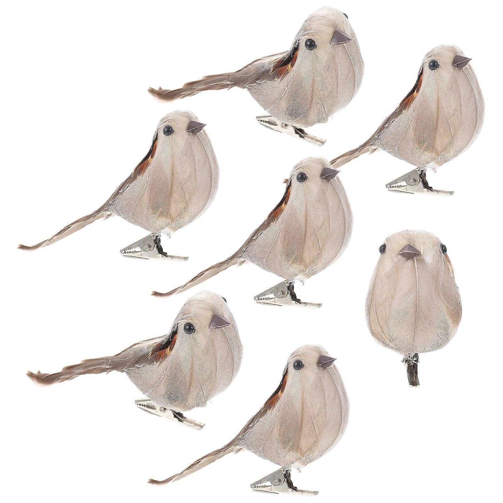 6 Pcs Matas Artificiales Para Decoracion Artificial Birds Garden Artificial Birds Decoration Artificial Feather Birds