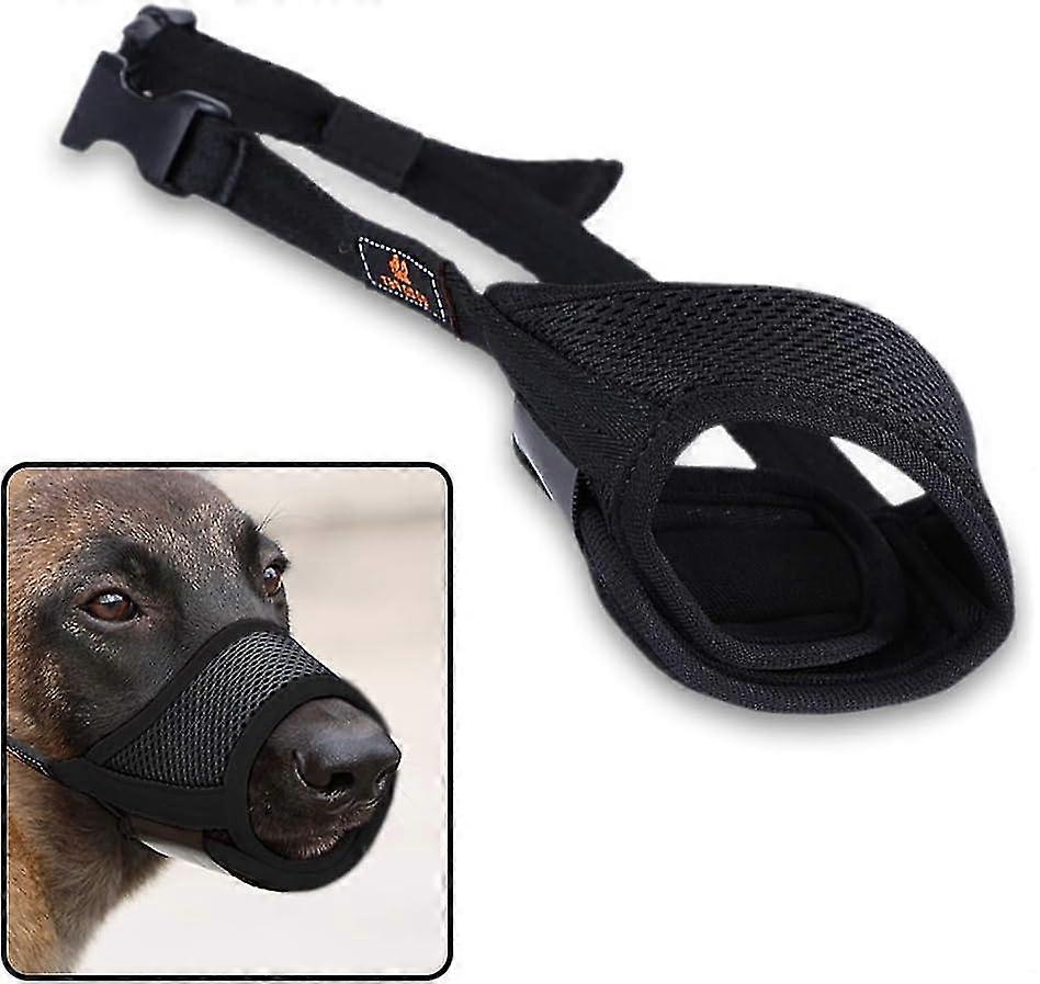 Andiker Dog Muzzle, Mesh, With Adjustable Buckle And Soft Padding, To Prevent Barking, Biting And Ch