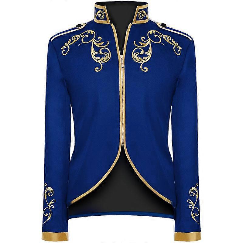 Men's Prince Costume Blazer Gothic Steampunk Tuxedo Medieval Victorian Retro Jacket Tuxedo Halloween Costume