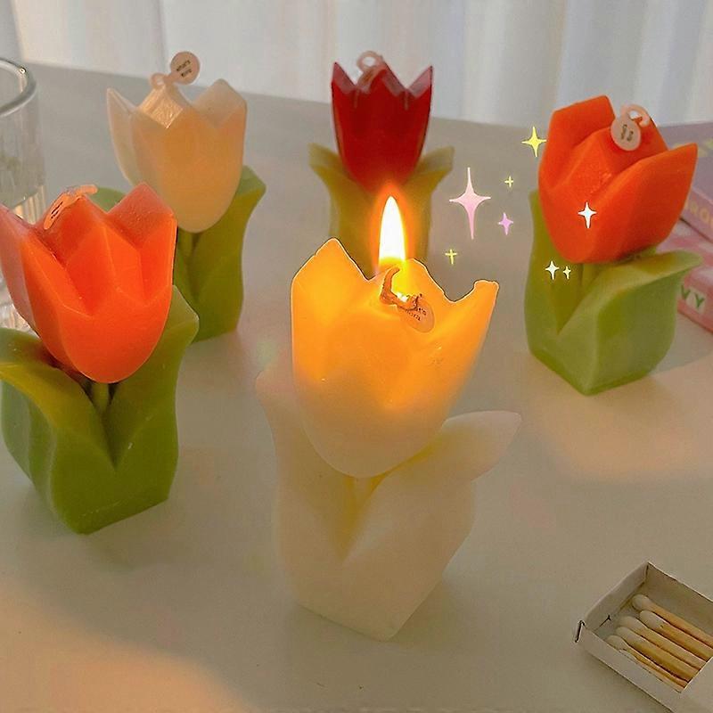 Bougie Fleur de tulipe Bougie parfumée Paraffine aromatique Mariage Souvenir Party Décor Bougies mignonnes Tulipe et Aromathérapie Décoration