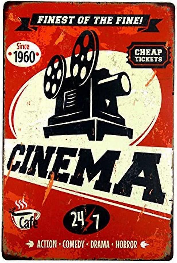 Tin Sign Fun Ravtive Cinema Rustic Wall Decor (M0077)