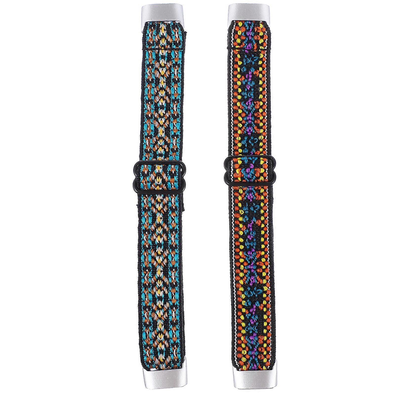 2pcs Breathable Nylon Watch Strap Replacement Watch Band Compatible with luxe