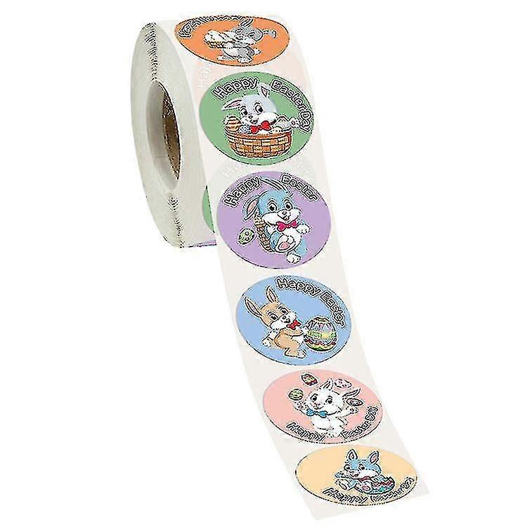500pcs/roll Easter Animal Packaging Seal Stickers Easter Themed Labels