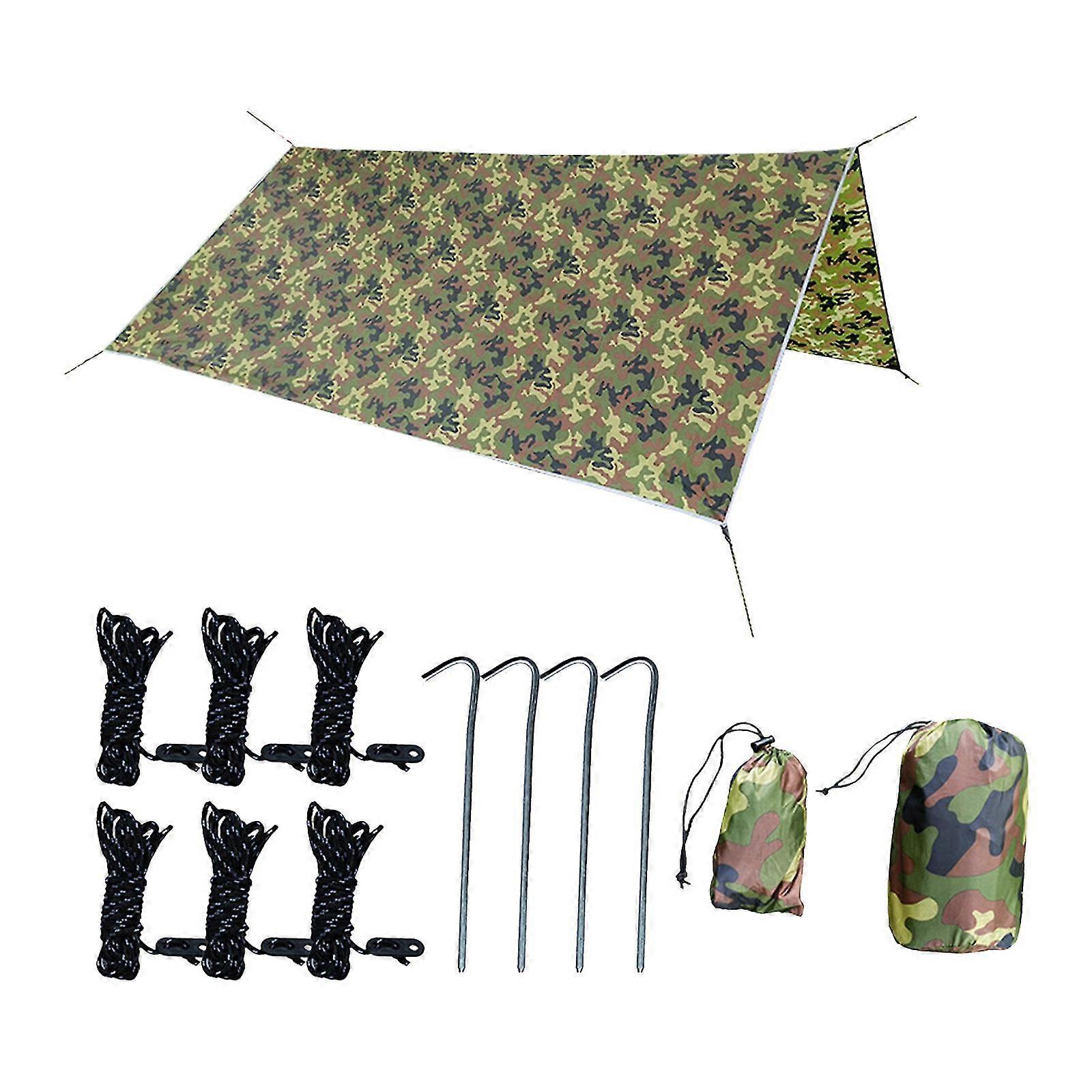 1 Sail Canopy 4 Tent Pegs 6 Rope 1 Accessories Bag 1 Sail Canopy Bag Camouflage