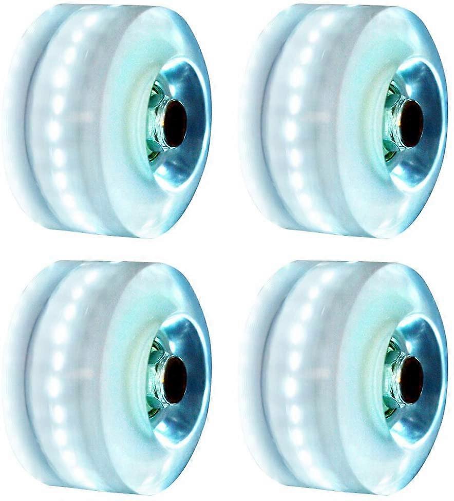 4 light up wheels for roller skates, light up wheels, suitable for double row skating and skateboard