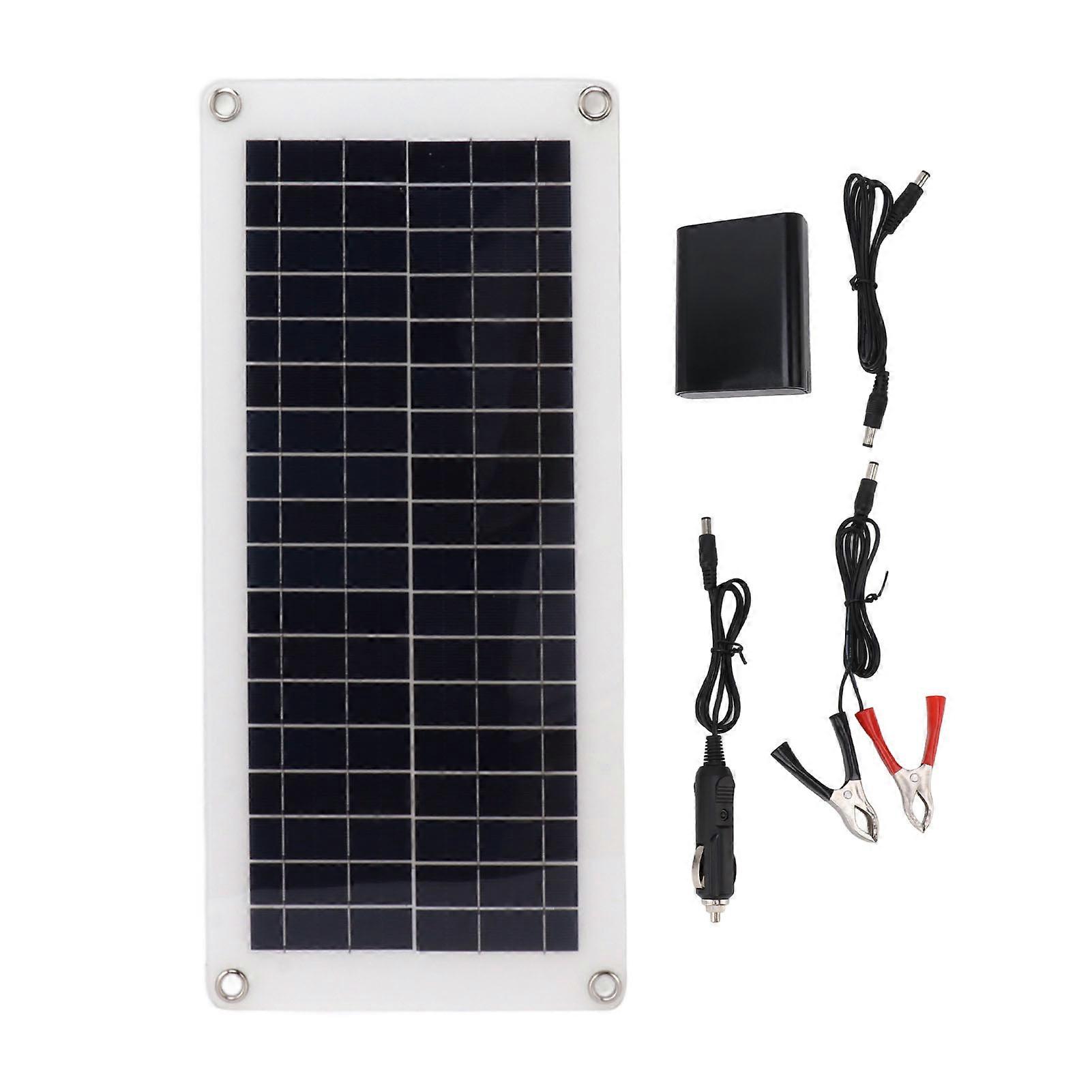 10W18V Polycrystalline Solar Panel Kit with Battery Box for Car Battery Ships Street Light