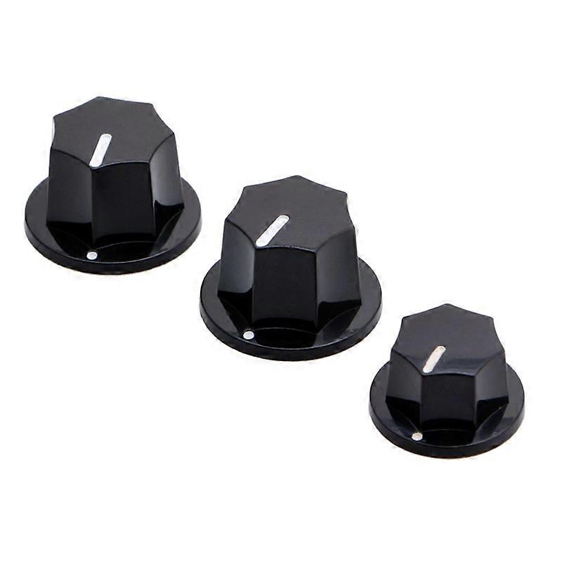 1 Set 3 Plastic Knobs Preamp Control For Jazz Bass for JB Effect Black 2 Big 1 S