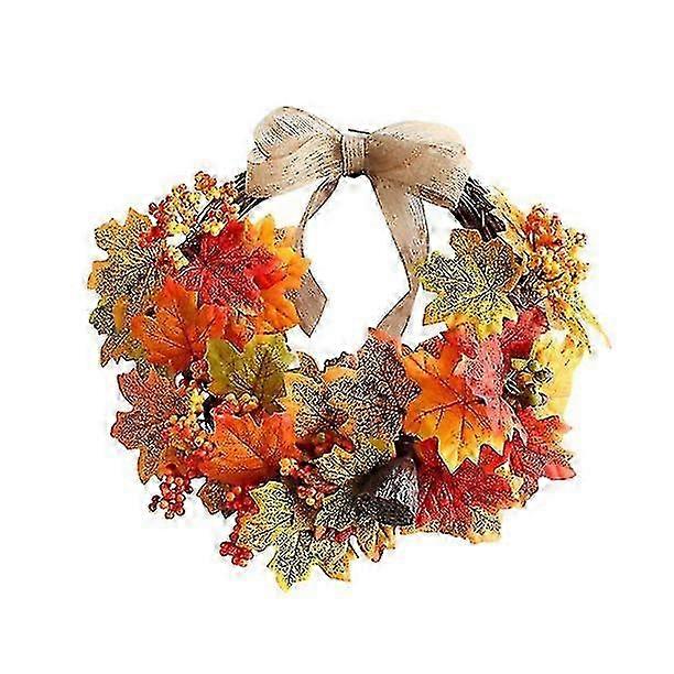 Høst lønnebladkrans med sløyfe