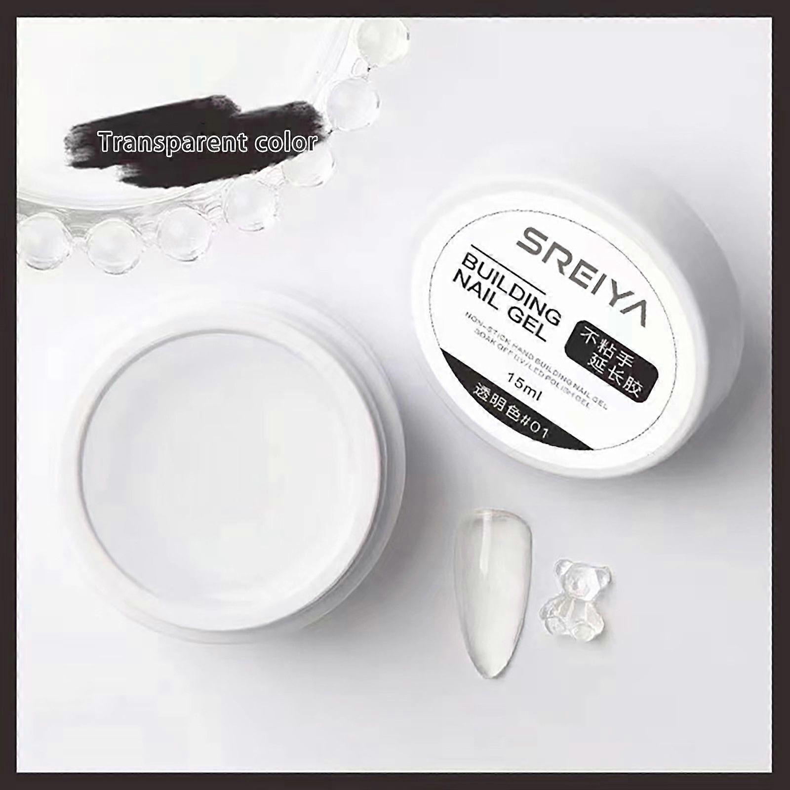 偽の爪の爪を伸ばすジェル、ソリッドジェルを伸ばすネイルジェル、クリアホワイトヌードピンクのネイルプラスハードジェル、3Dスカルプティングジェル初心者DIYネイルアートセット