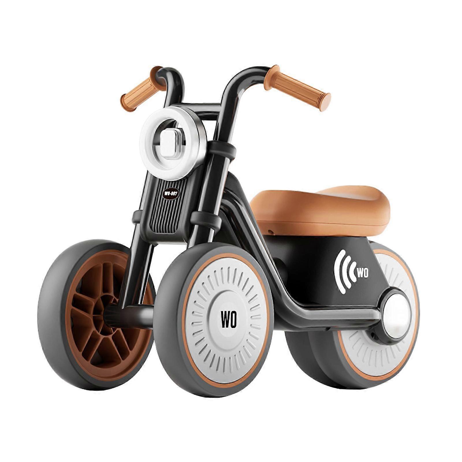 Çocuklar Denge Bisiklet Oyuncak Sessiz Tekerlekler Sürme Oyuncak Çocuk Yürüyüş Oyuncak Bebekler Bisiklet siyah
