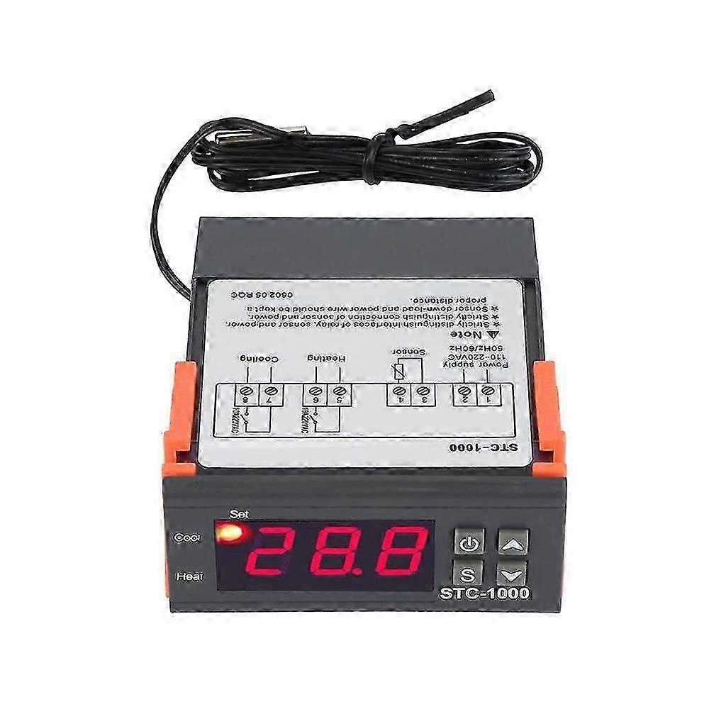 Digital Temperature Controller Dual Relay Output Thermostat 110V - 220VAC