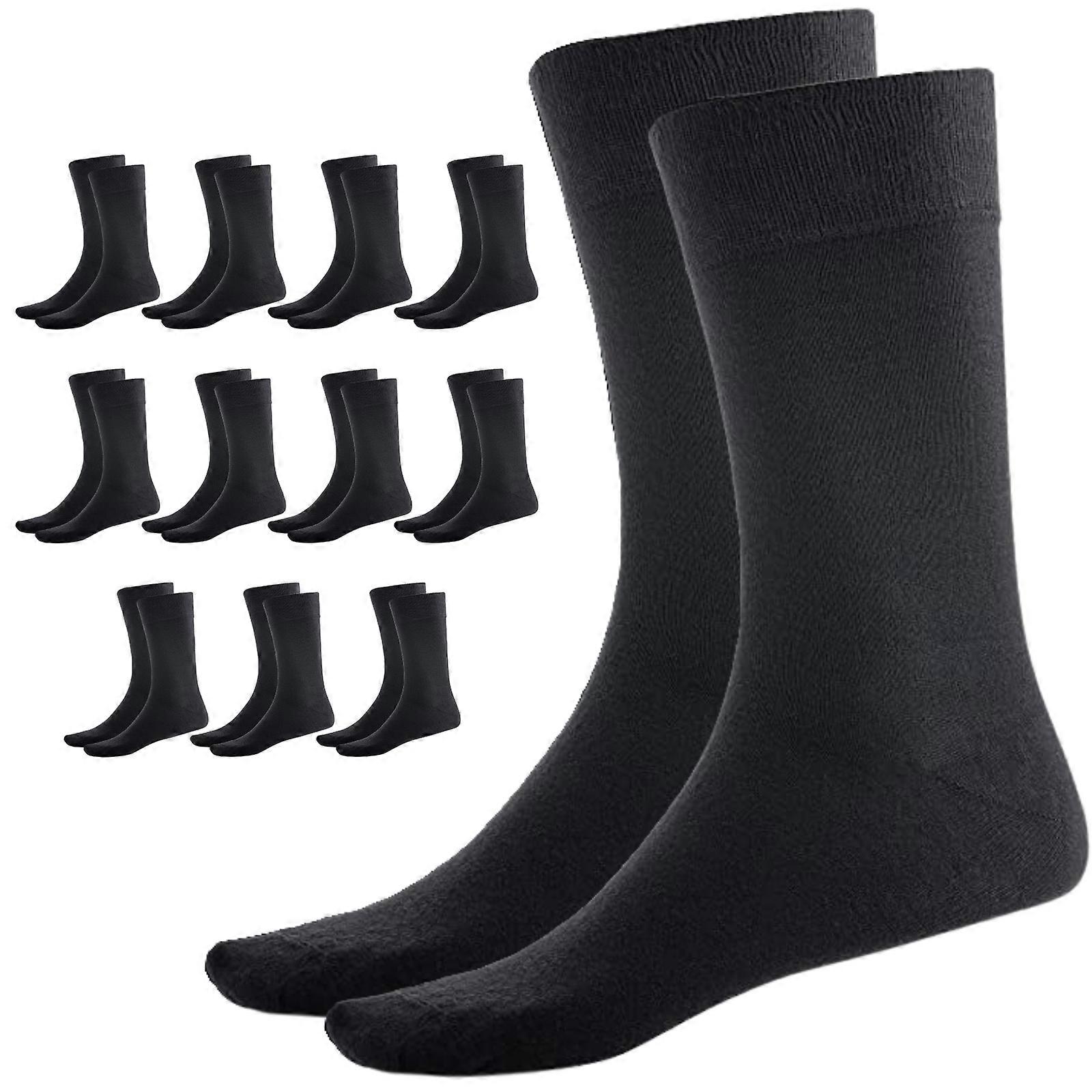 12 Pairs BAMBOO SOCKS Crew Natural Eco Healthy Enviro Unisex Business Work BULK