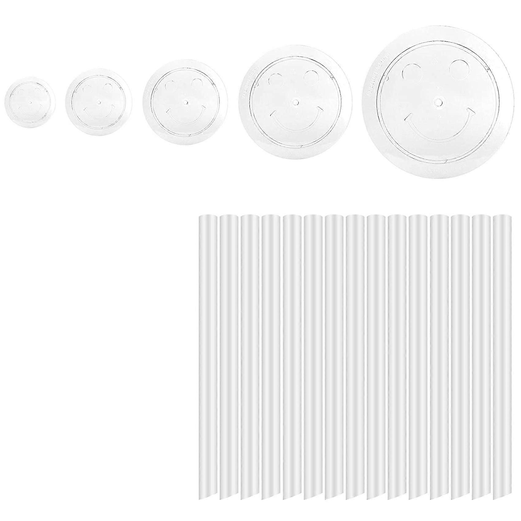 Cake Stand Cake Plate 5 Reusable Cake Supports With 15 Plastic Dowel Rods Cake Supports For Multi-t