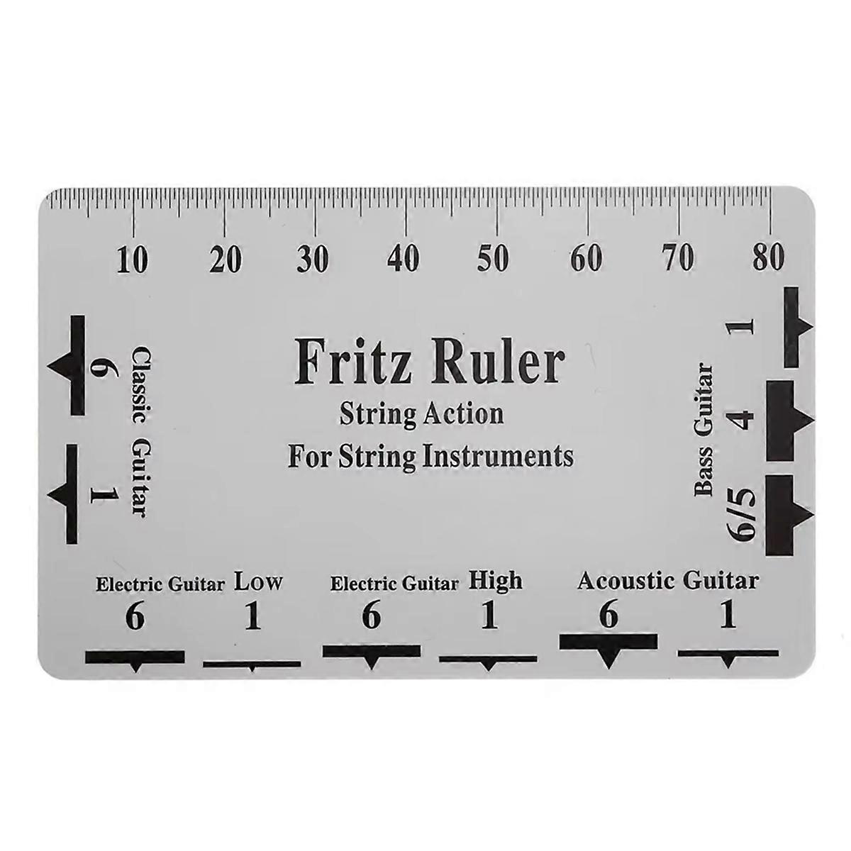 Guitar String Height Measurement Tool Multifunctional Guitar String Specification Ruler Card Luthier String Tool