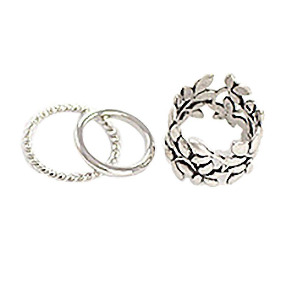 3個ビンテージフィンガージョイントリングナックルリング女性女の子ジュエリーギフト