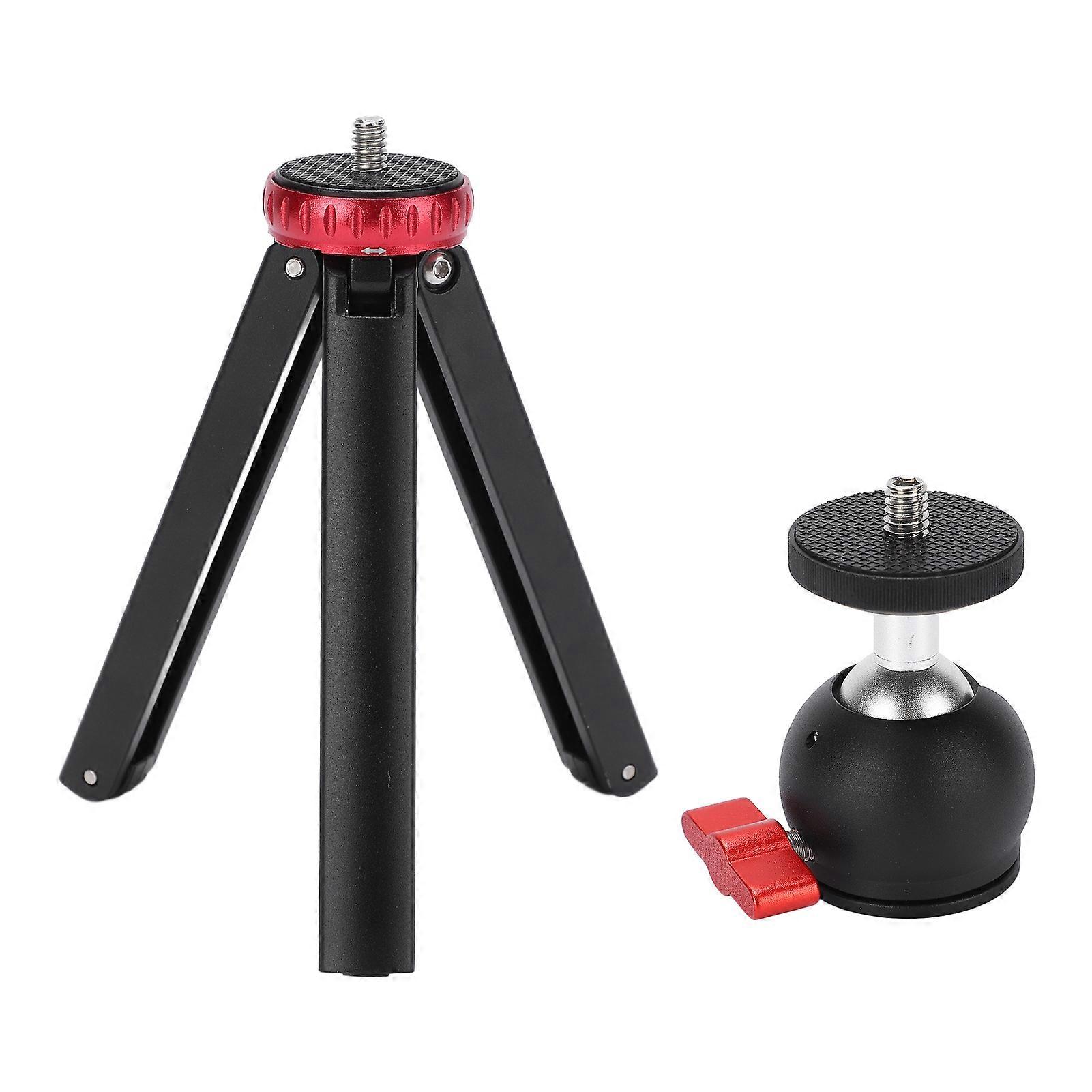 YELANGU Handheld All Metal Mini Extendable Camera Desktop Tripod with 360° Ball Head