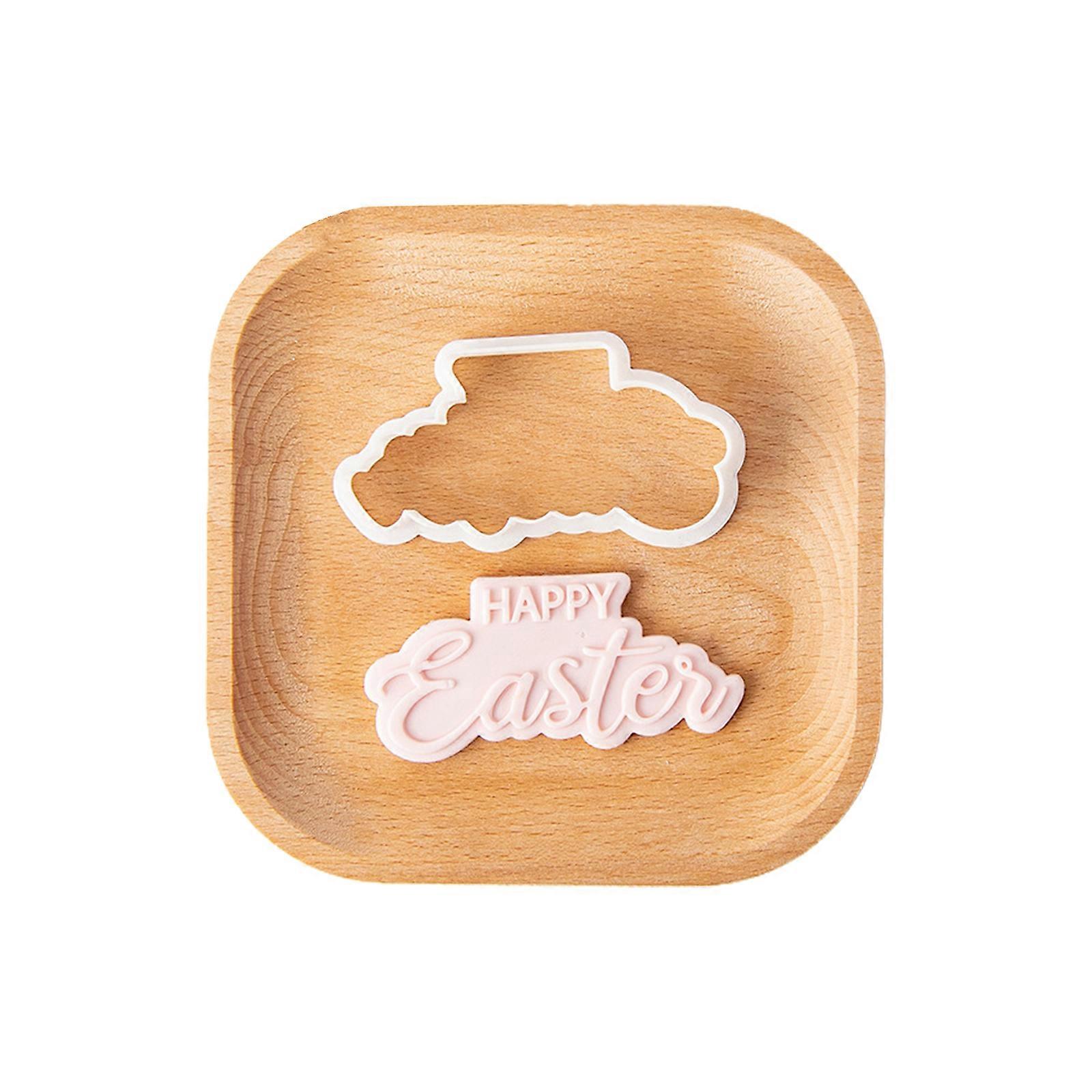 Easter-Rabbit Egg Cookie Mold Plastic Cartoon Biscuit-Embossed Pattern Mold for Making Cute Cookie Fondant Baking Tool