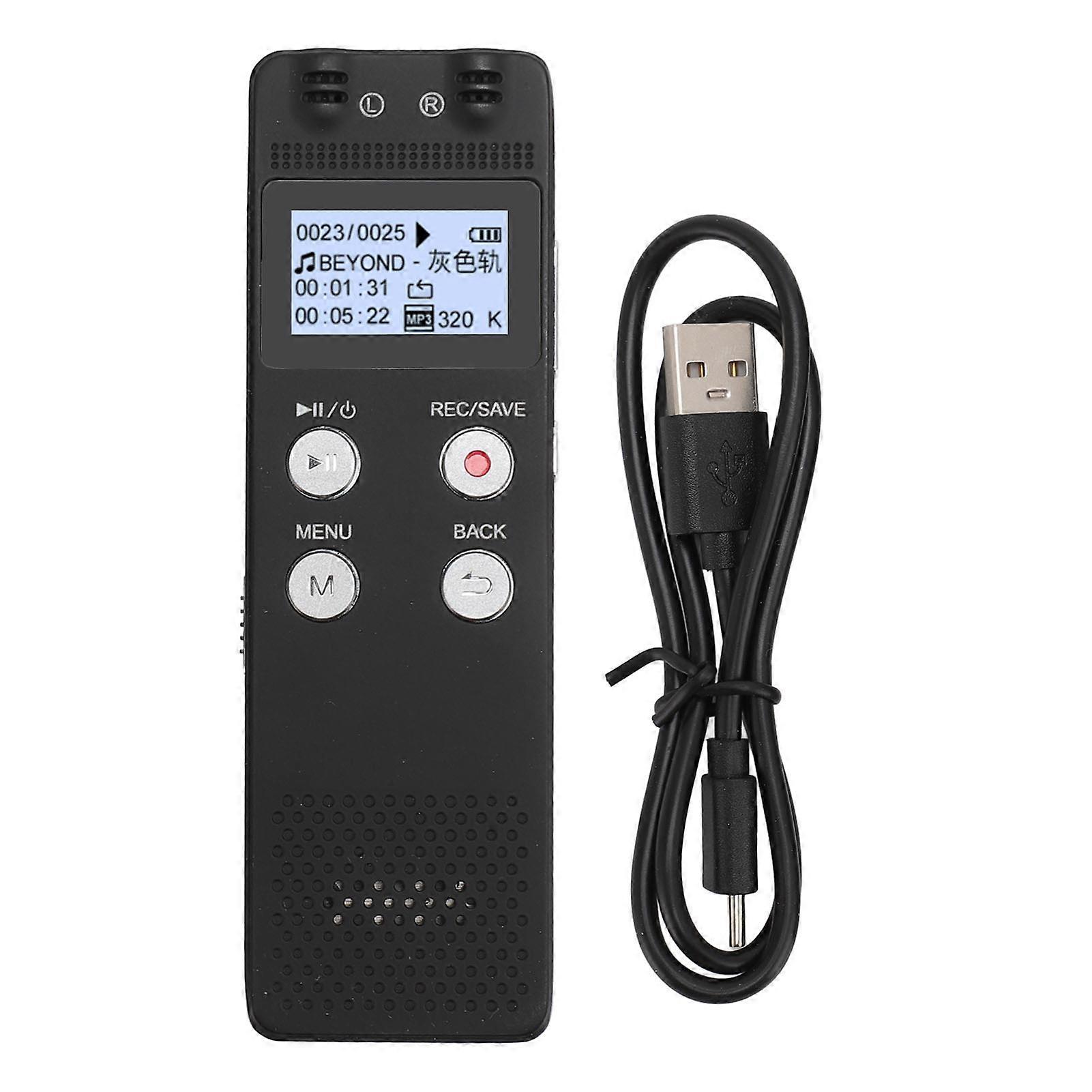 Compact Voice Recorder with 8GB Storage: Crisp Sound, Easy Recording & MP3 Playback for Interviews & Classes