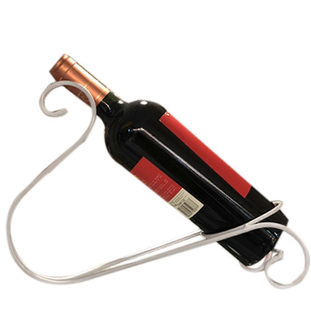 Single Bottle Wine Holder Red Wine Storage Rack Countertop Display Storage Bar  White