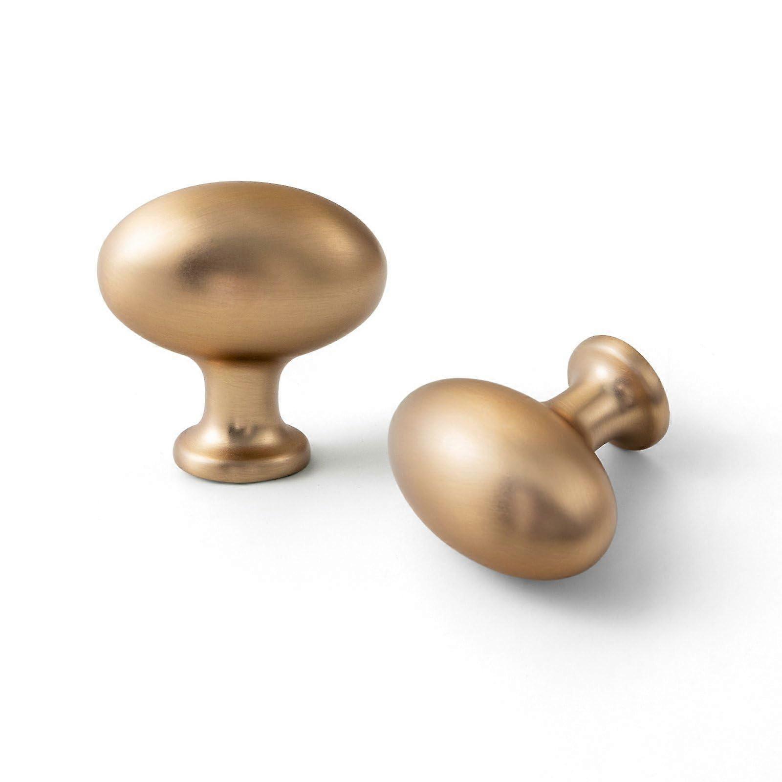 Oval Zinc Alloy Drawer Knobs 36mm for Cabinets - Modern Upgrade, Durable Hardware, Easy Installation, Silver Finish