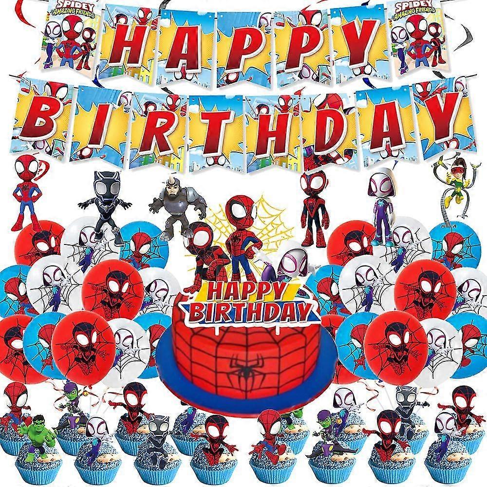 Kids Birthday Gift Bags Spider-Man Theme Party Supplies Paper Plate Cup Plates Napkin Baby Shower Disposable Tableware Set