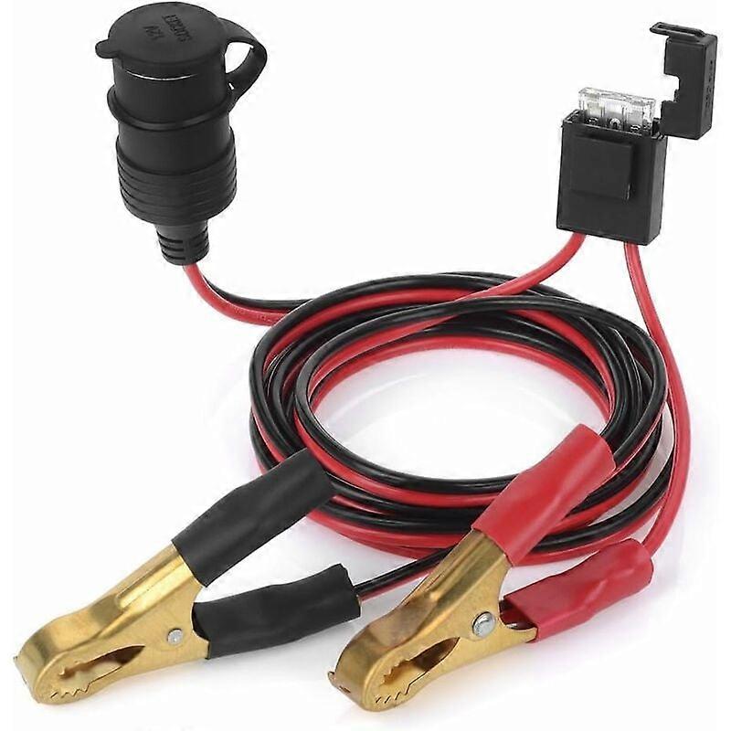 Cigarette Lighter 12V/24V Waterproof Car Extension Socket Socket with Fuse Holder and Wire for Boat Motorcycle Car