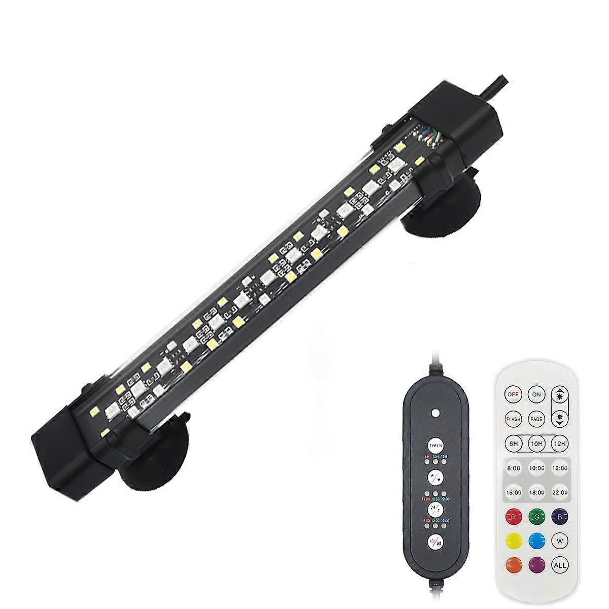 Aquarium Light for Fish Tank, 24/7 Cycle Fish Tank Light with Timer, Full Spectrum+7 Single Colors, Auto On/Off, Adjustable Brightness
