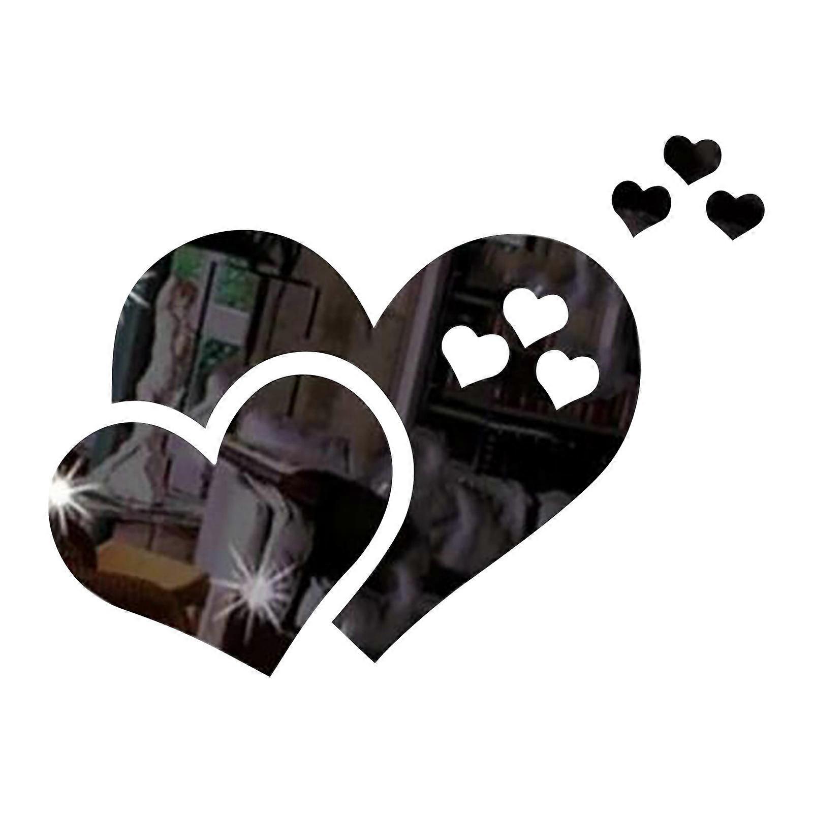 Three Dimensional Mirror Heart Wall Stickers Stickers Mirror Stickers
