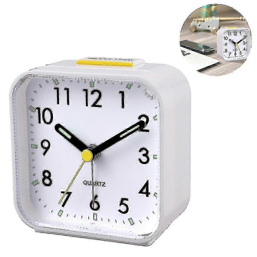 Silent Analog Alarm Clock Non Ticking, Gentle Wake, Beep Sounds