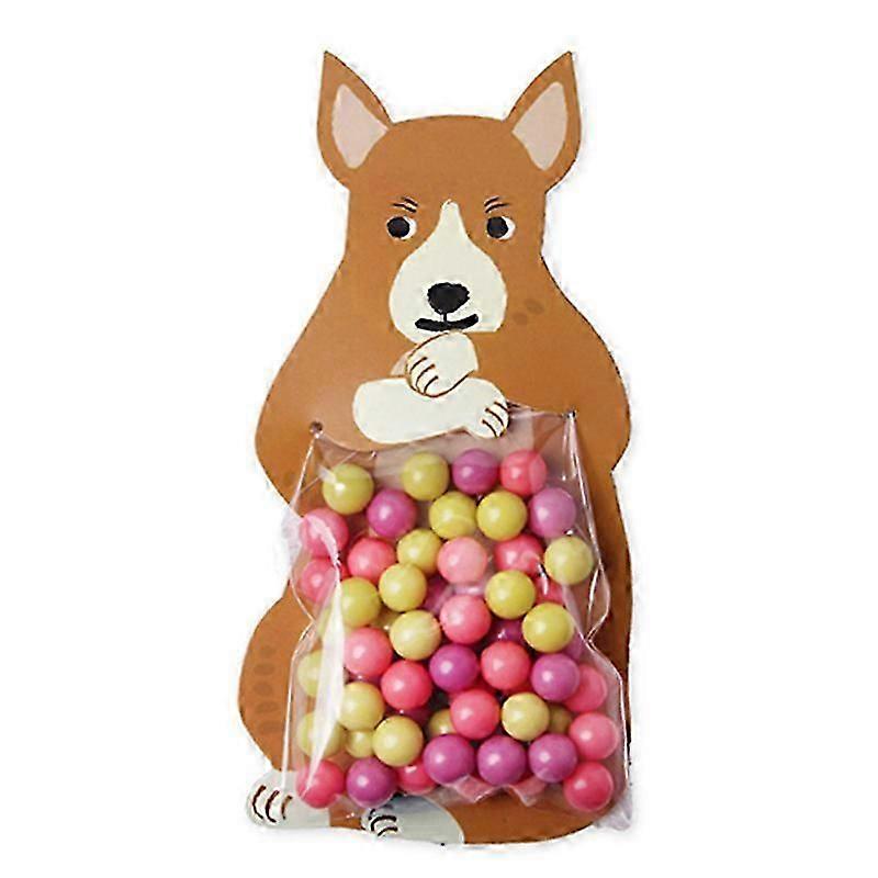 20 Pieces Easter Packaging Bag Self-Adhesive Candy Bag DIY Decorative Bag (kangaroo)