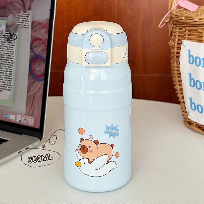 20oz/600Ml Stainless Steel Vacuum Insulated Water Bottle,Leakproof,BPA Free-Blue