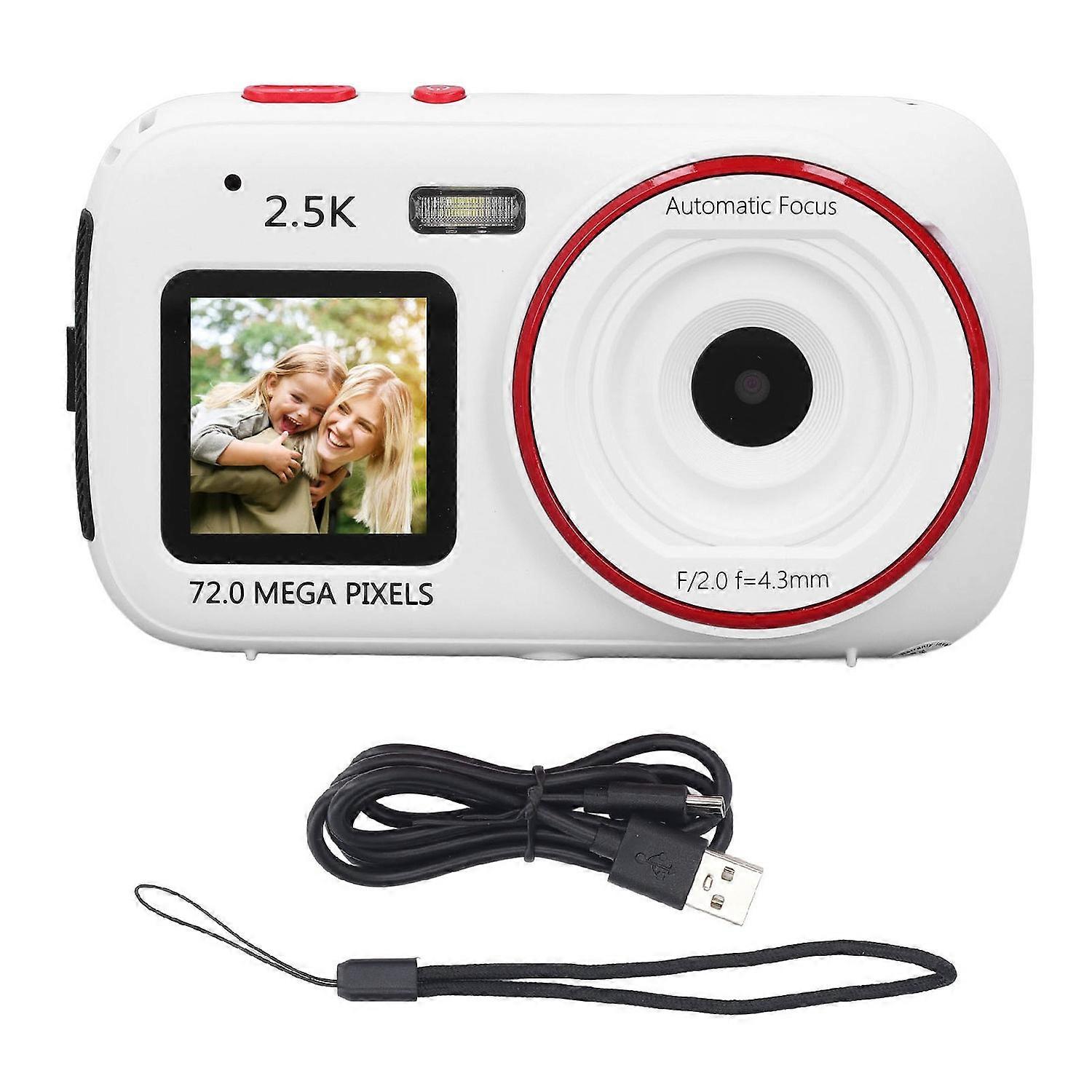 Digital Camera 72MP 2.5K Dual Screen 16X Digital Zoom Autofocus Anti Shake Automatic Light Sensitive