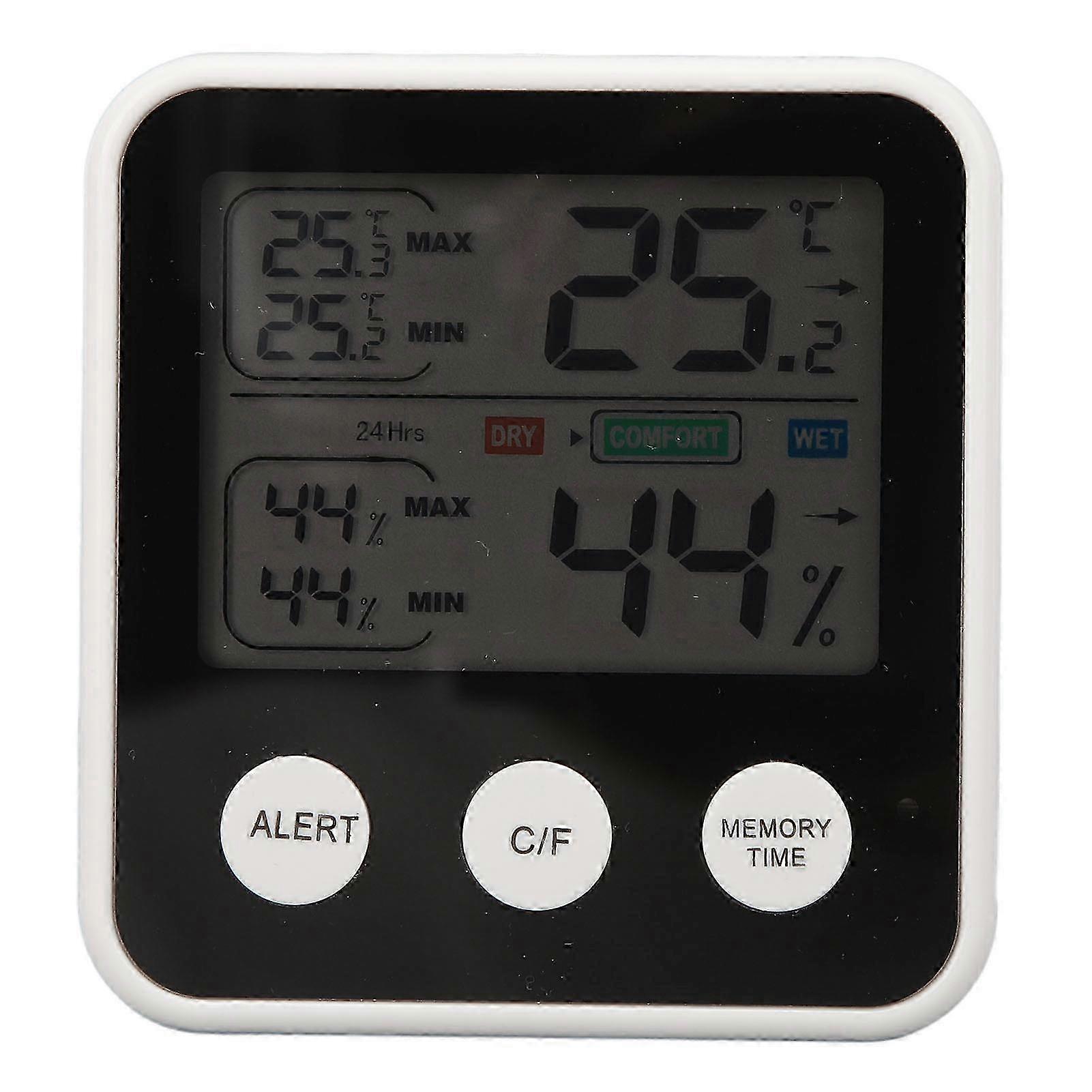 LCD Digital Display Thermometer Hygrometer Temperature Humidity Meter Gauge Hygrothermograph Black