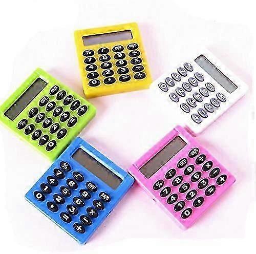 Pocket Calculator, 5 PC 8 Digit Electronic Mini Portable Calculator for Math Education, Basic Office