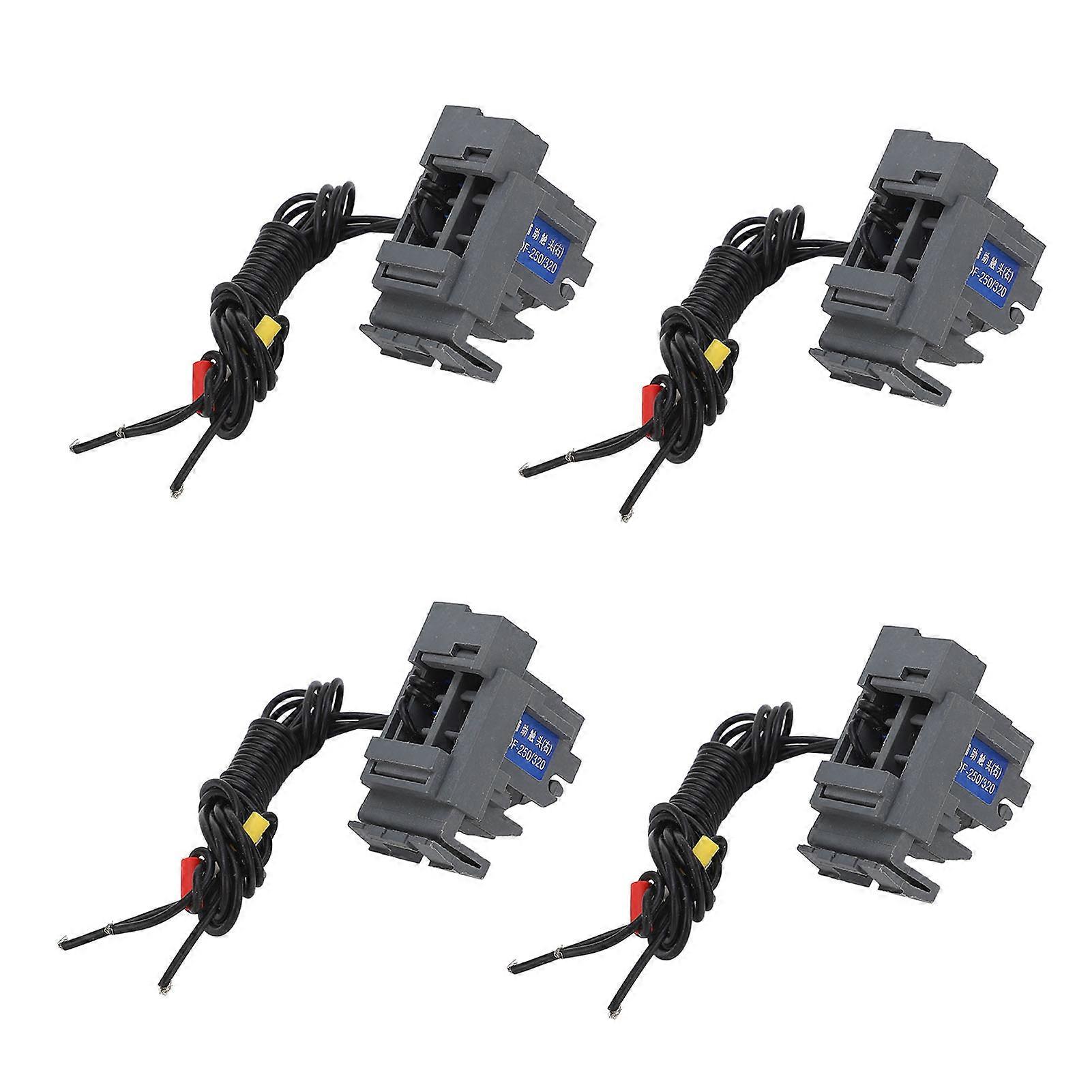 4Pcs Auxiliary Contact Block Contactor Momentary Pushbutton Switch Right Side Installation AC230V