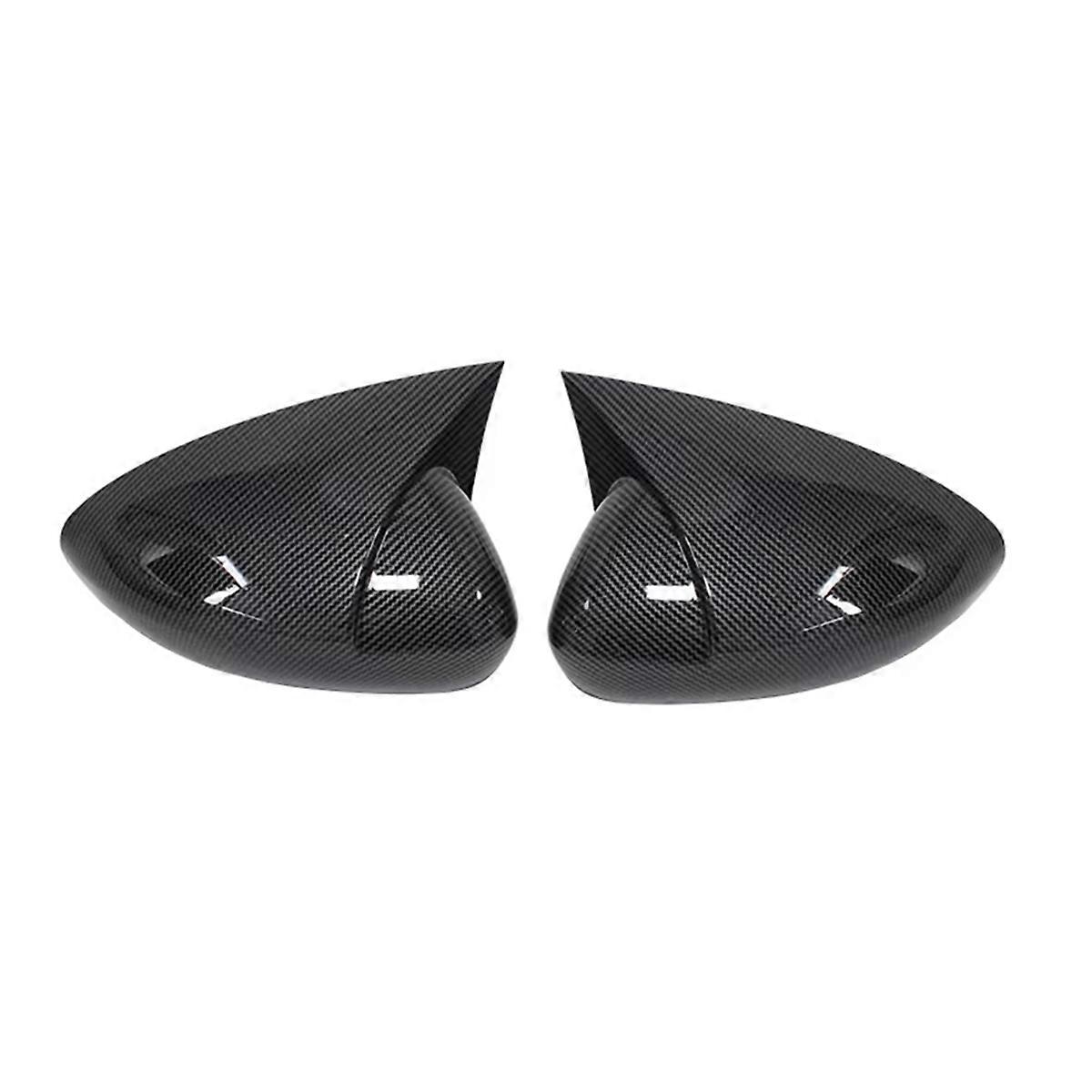 Car Rearview Mirror Protective Cover ABS Horn Rearview Mirror Shell for Egea 2016-2023 Carbon Fiber Color