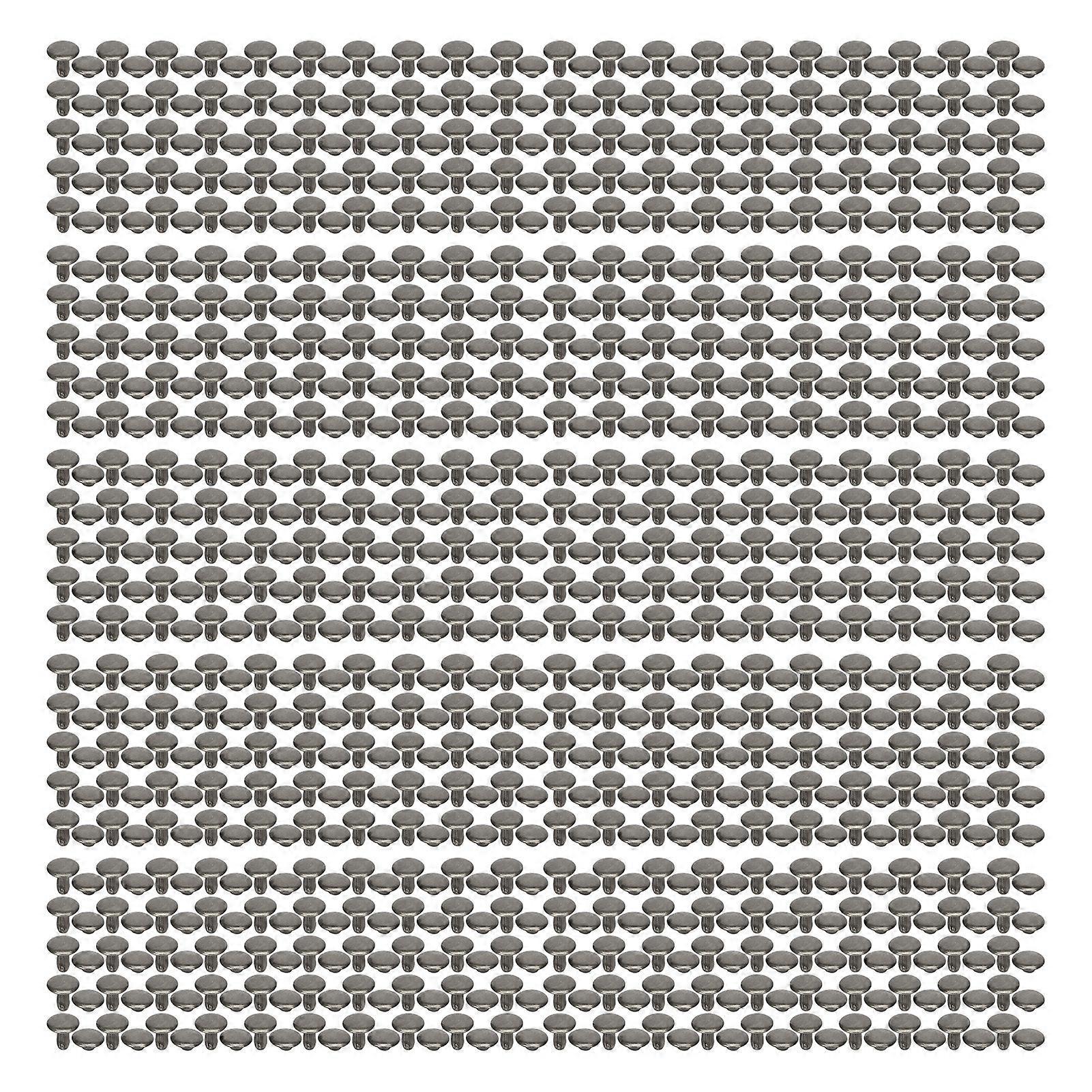 500 مجموعة من الجلود 8x8mm عملية الطلاء الكهربائي عالية الصلابة الحديد DIY المسامير على الوجهين لملابس القبعات