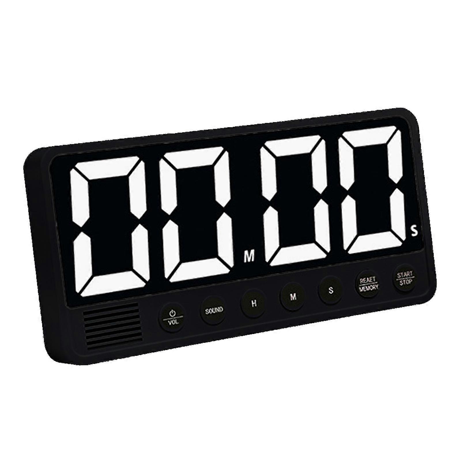 Digital Timer Count Up/Down Timer Tabletop Magnetic Timer LED Display Timer Cooking Timer Stopwatch for Classroom Office  Black