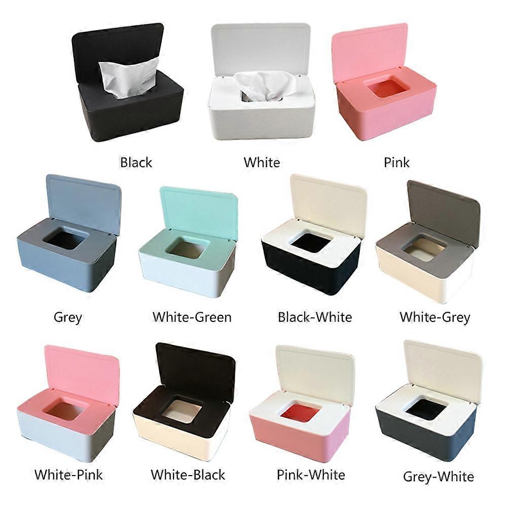 Disposable Mask Storage Box Dust-proof Flip Cover Mask Box Wet Tissue Case with Lid Portable for Home Work Outdoor