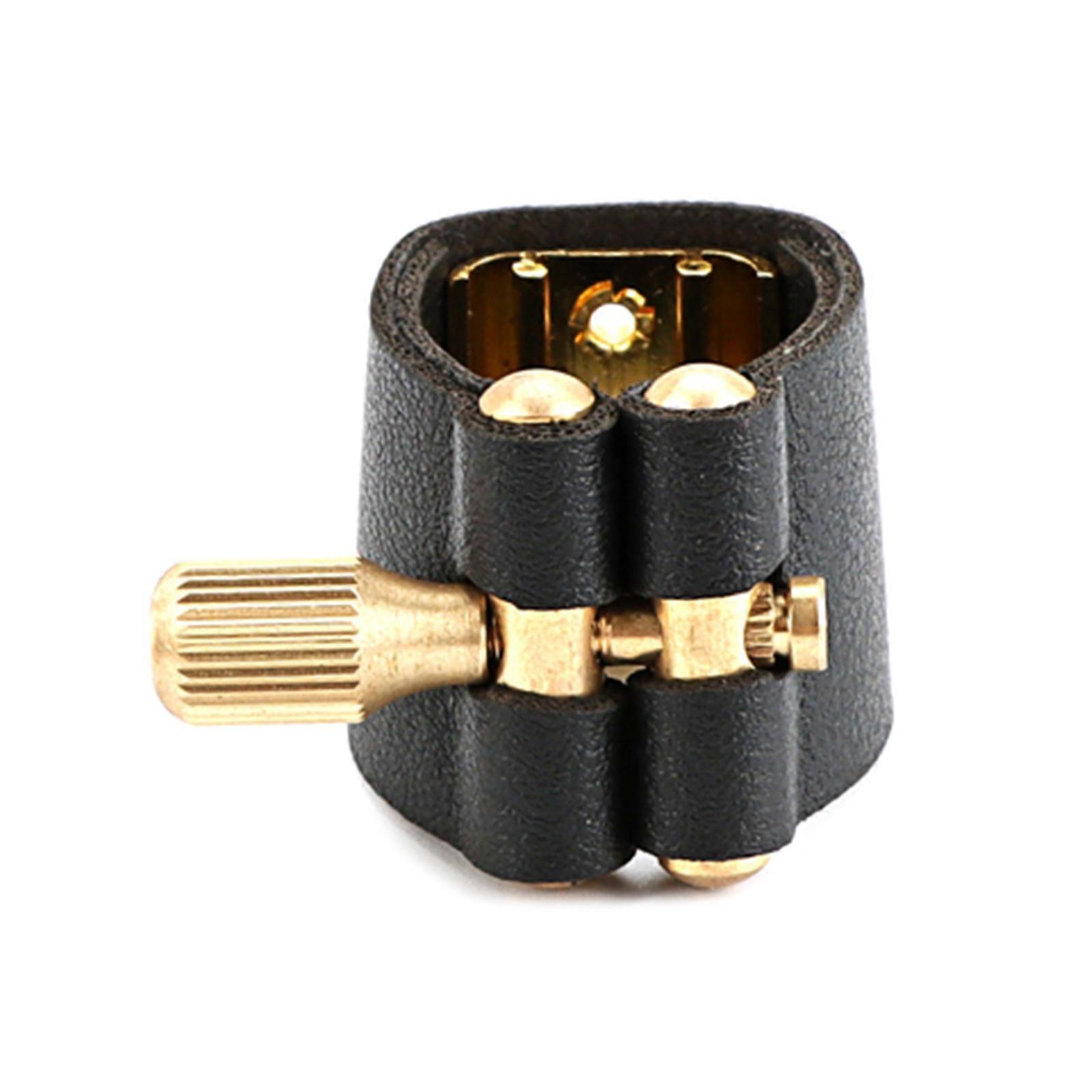 Δερμάτινο Συνδετήρας Σαξοφώνου Clip Alto Tenor Soprano Sax Ligatures Fastener για Σαξόφωνο Κλαρινέτο Βακελίτης Επιστόμιο
