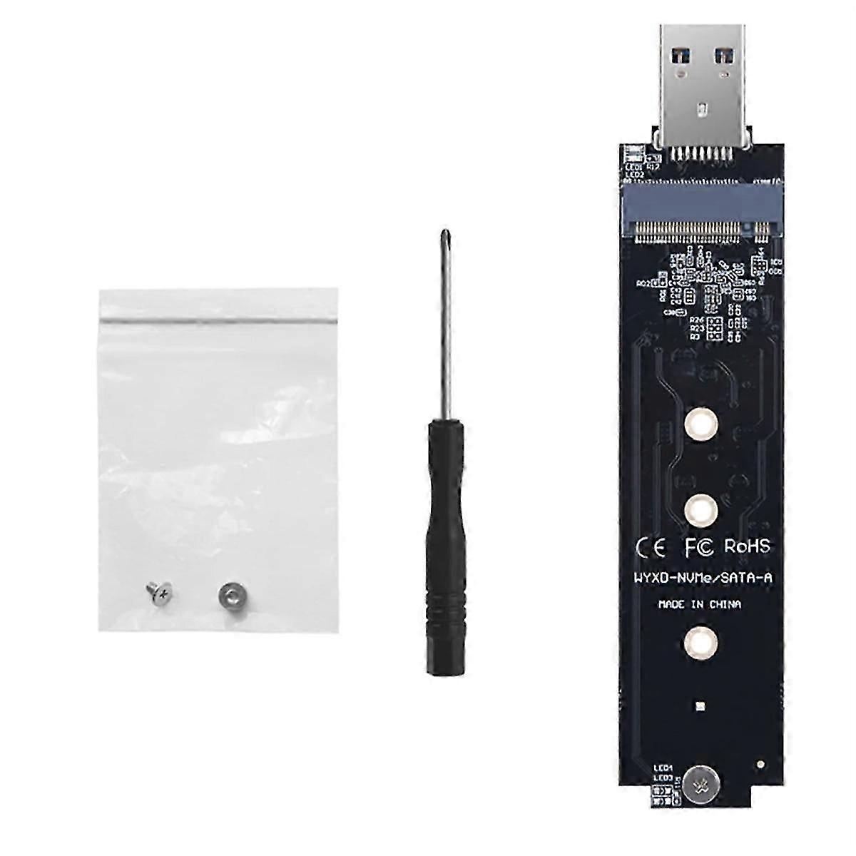 Inline Adapter Board NVMe PCIE to USB 3.1 Type A M.2 Adapter Board Module Multi-Function Convenient