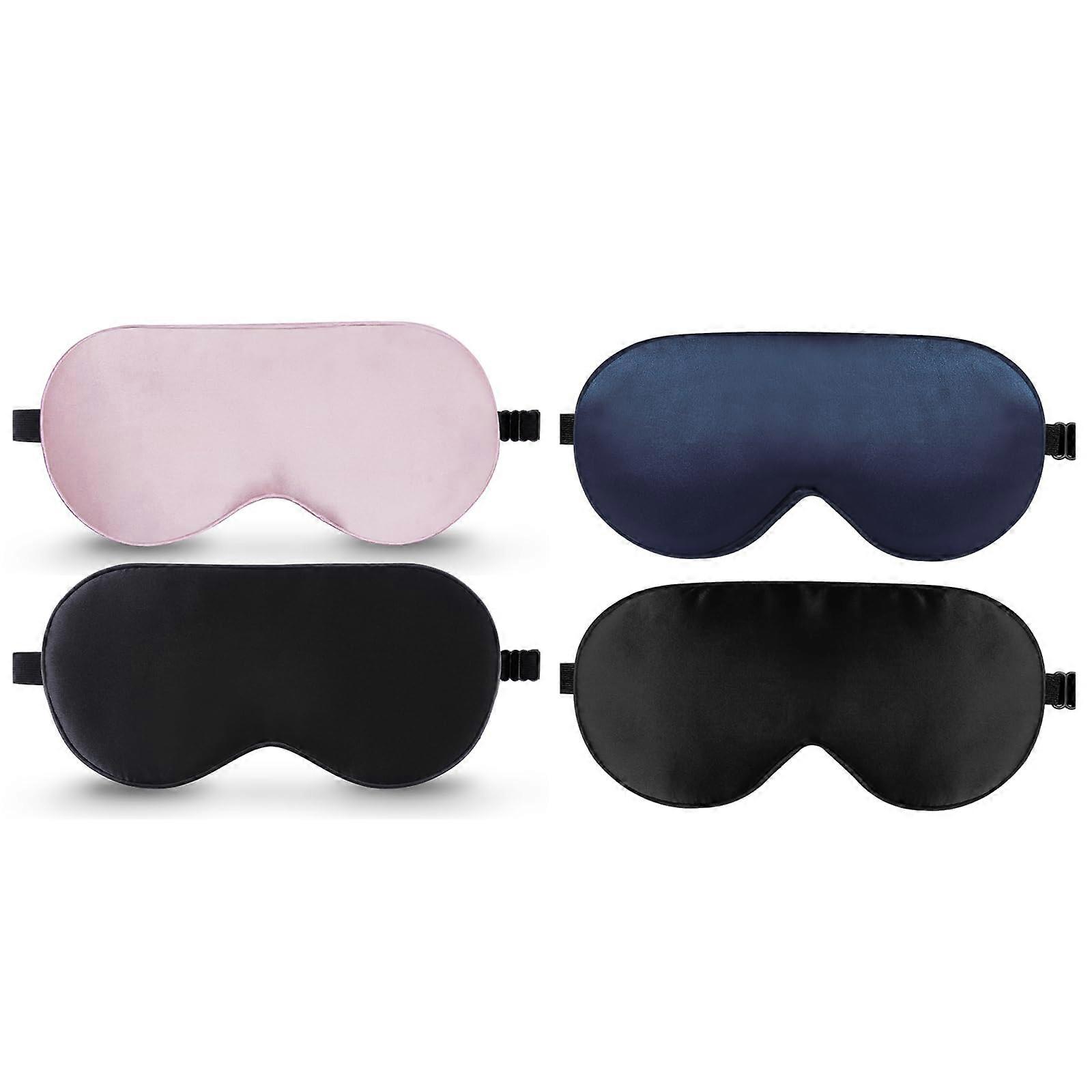 4 Pack Silk Sleep Masks for Comfortable Rest and Relaxation