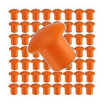 80 Pcs Rebar Caps, Mushroom Rebar Safety Cover, Orange Rebar Covers Caps for Rebar Stake, Rebar Siz