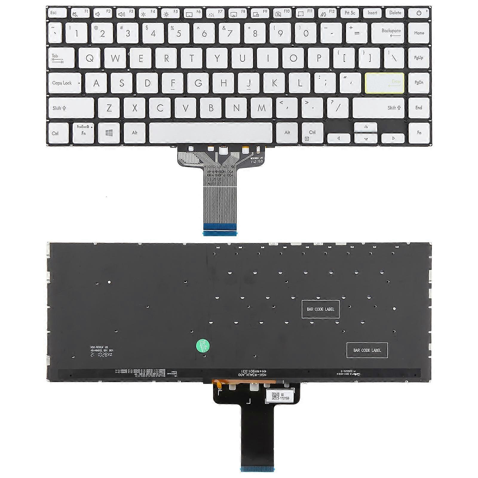 US Version Backlit Keyboard for Asus VivoBook S14 X421 X421 (Silver)